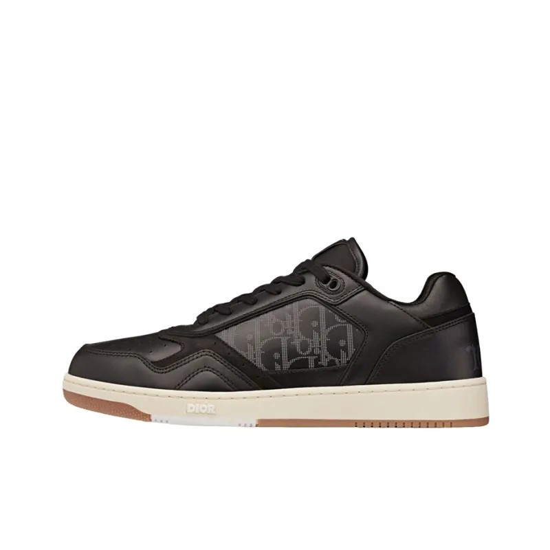 DIOR B27 Low Erl Black Smooth Calfskin And DIOR Oblique Galaxy Leather-0