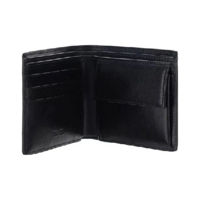 VERSACE Polyurethane Card Holder Wallet Men's Black-2