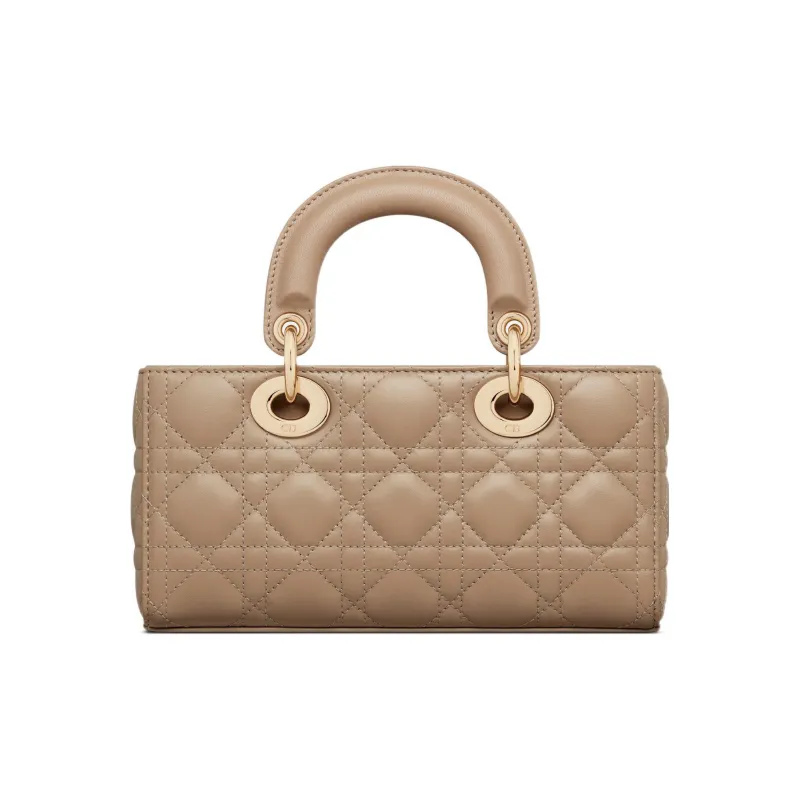 DIOR Lady D-JOY Sheepskin Daisie Bag Shoulder Bag Crossbody Bag Handbag Small Size Women's Hazelnut Berry-2