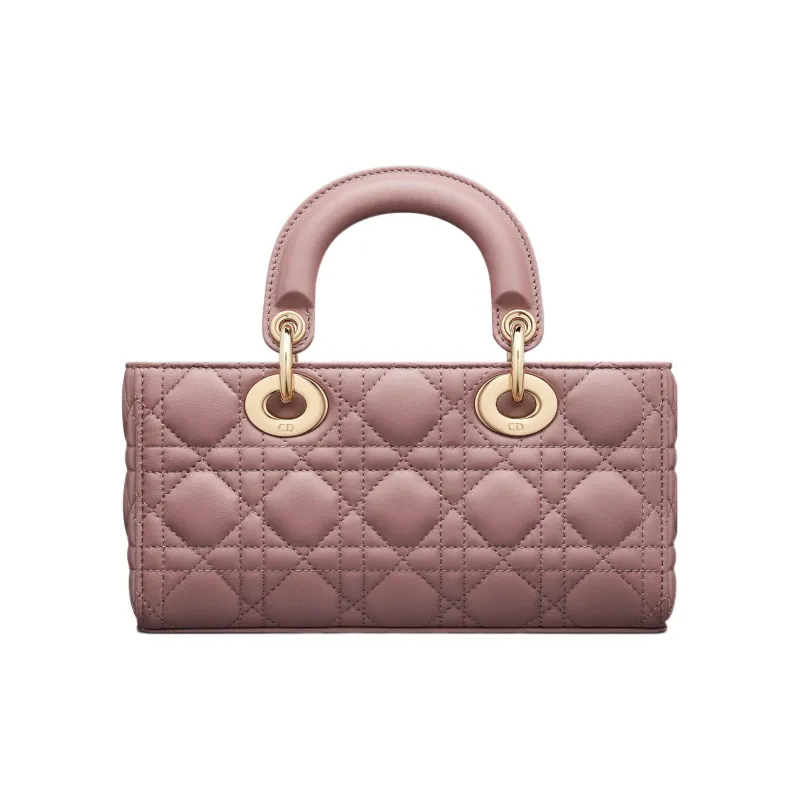 DIOR Lady D-JOY Sheepskin Daisie Bag Shoulder Bag Crossbody Bag Handbag Small Size Women's Pink Peony-2