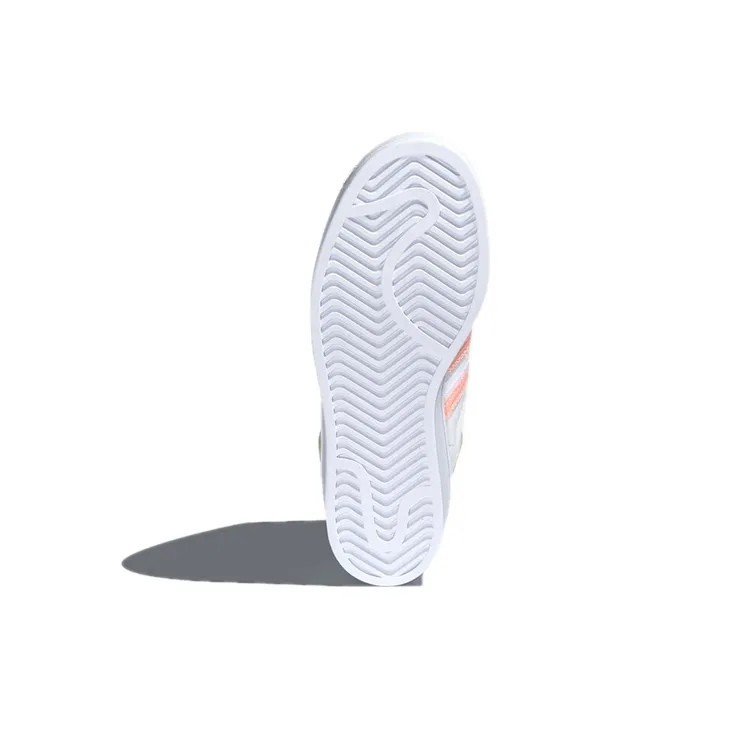 Adidas Originals Superstar Bold Anti Slip Wear Resistant Low Top Skateboard Shoes Women's White Pink Purple-5