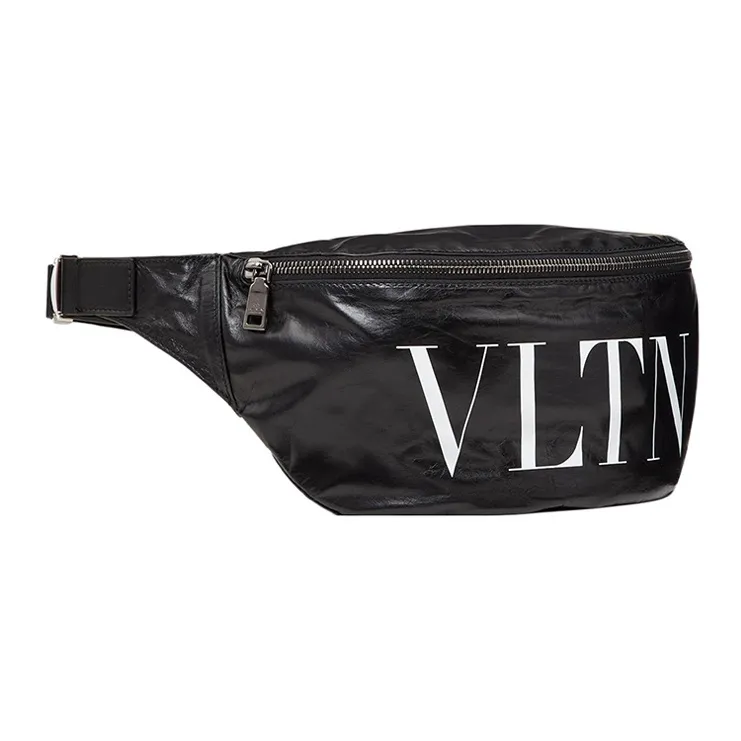 Valentino VLTN Calfskin Fanny Pack Men's Black-1