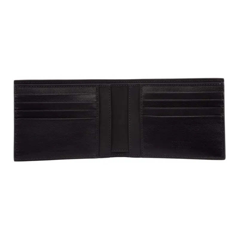 MOSCHINO Leather Card Holder Wallet Men's Black-2