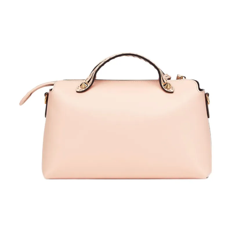 FENDI Calfskin Boston Bag, Shoulder Bag, Crossbody Bag, Handbag Medium Size Women's Light Pink-2