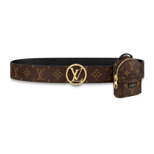 LOUIS VUITTON Leather Belts Women's Brown