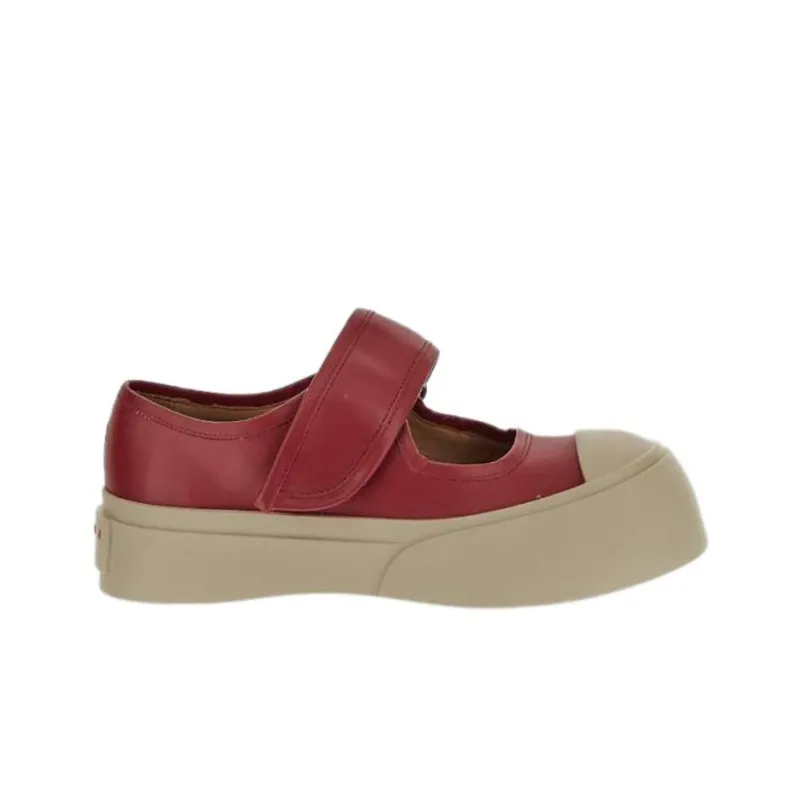MARNI Pablo Mary Jane Stylish Skateboarding Shoes Women's Red-1