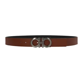 FERRAGAMO Minimalist Style Fashion Trend Versatile Smooth Buckle Belt Men's Width  3.5cm