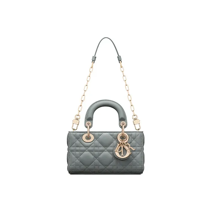 DIOR Lady D-JOY Sheepskin Daisie Bag Shoulder Bag Crossbody Bag Handbag Extra Mini Women's Powder Blue-1