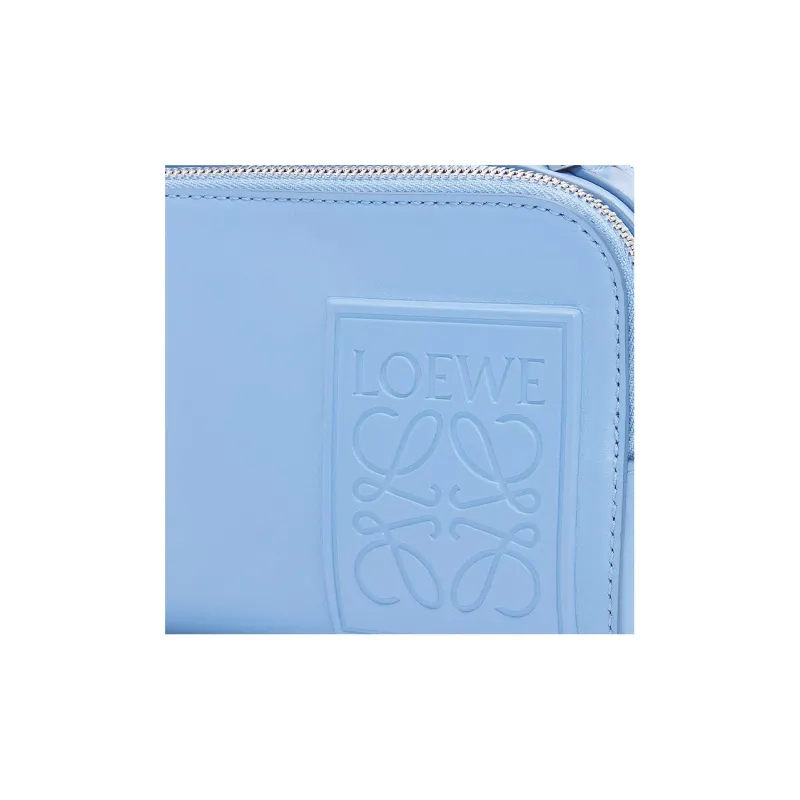 LOEWE Satin Cow Leather Camera Bag Handbag Shoulder Bag Crossbody Bag Mini Men's Light Blue-4
