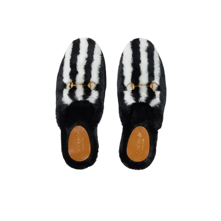 Adidas Originals x GUCCI Wrap toe Slippers Women's Black White-3