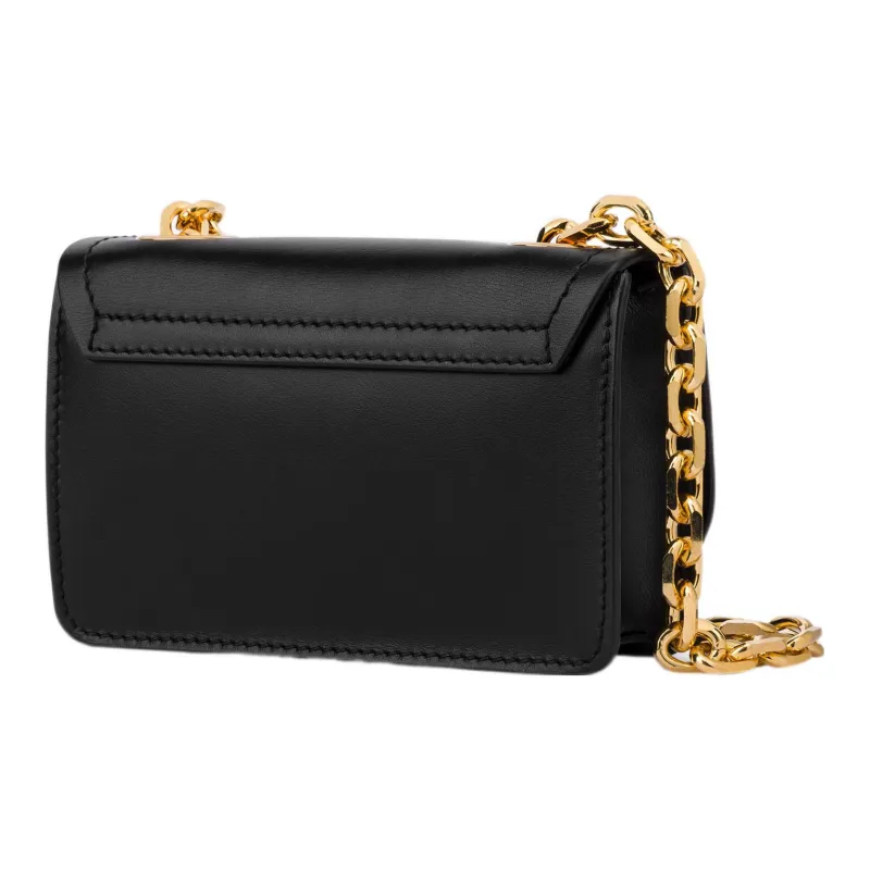 MOSCHINO Calfskin Crossbody Bag, Shoulder Bag Women's Black-1