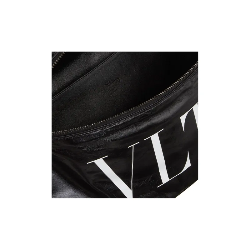Valentino VLTN Calfskin Fanny Pack Men's Black-5
