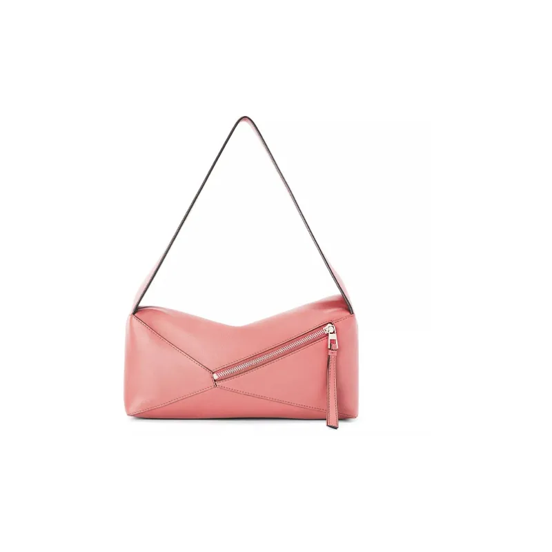 LOEWE Puzzle Hobo Cow Leather One Shoulder Handbag Regular Women's Peachy Pink-5