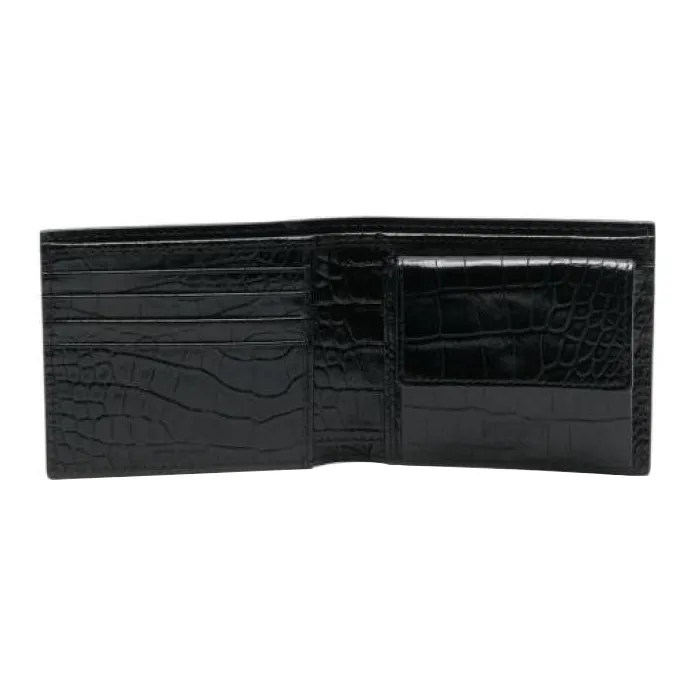 MOSCHINO Calfskin Wallet Men's Black-2