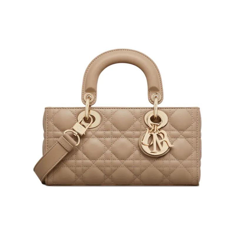 DIOR Lady D-JOY Sheepskin Daisie Bag Shoulder Bag Crossbody Bag Handbag Small Size Women's Hazelnut Berry-0