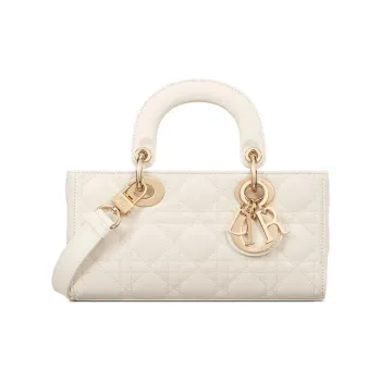 DIOR Lady D JOY Sheepskin Lady Dior Bag Shoulder Bag, Crossbody Bag, Handbag Trumpets Women's Milk White