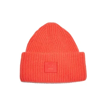 Acne Studios Logo Motif Rib knit Beanie