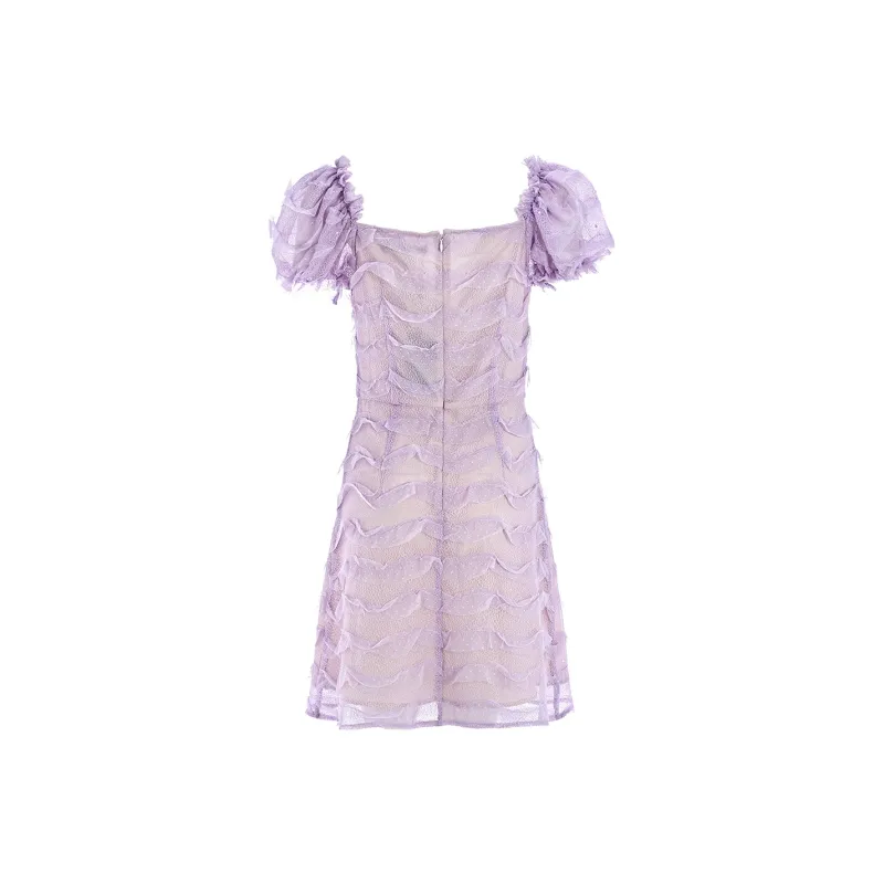 Marie Elie Short-Sleeved Dresses Women's Light Purple-1