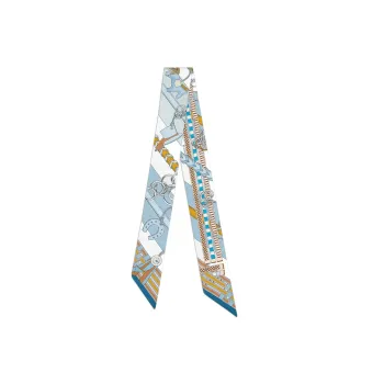 HERMES Silk Scarves Women's Blue