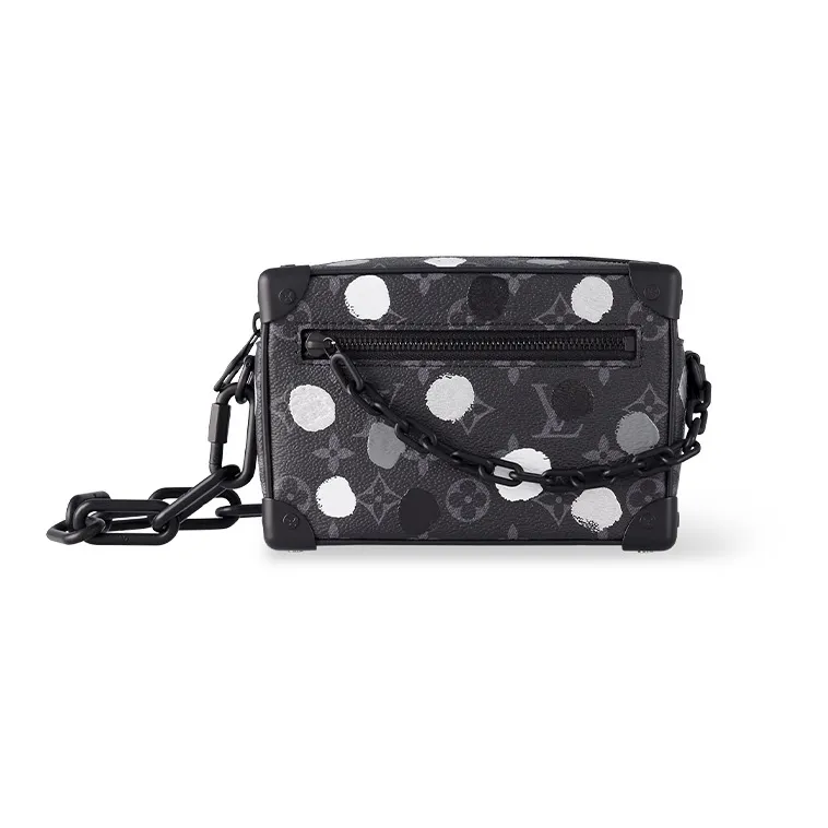 LOUIS VUITTON X Yayoi Kusama Mini Soft Trunk Monogram Eclipse Black/Silver-0