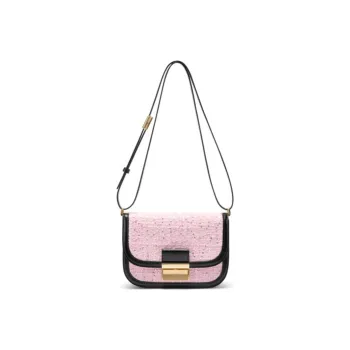 CHARLES&KEITH Tweed Charles & Keith Bag Tofu Bag Shoulder Bag Small Size Women's Composite Color
