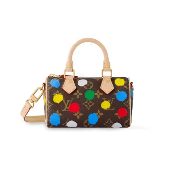 LOUIS VUITTON Lv X Yk Nano Speedy Handpainted Dots Monogram Multicolor