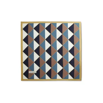 SAINT LAURENT Geometric-print Silk Scarf