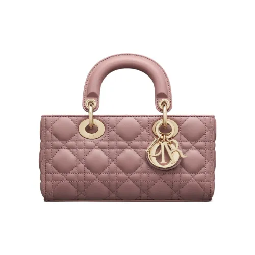 DIOR Lady D-JOY Sheepskin Daisie Bag Shoulder Bag Crossbody Bag Handbag Small Size Women's Pink Peony