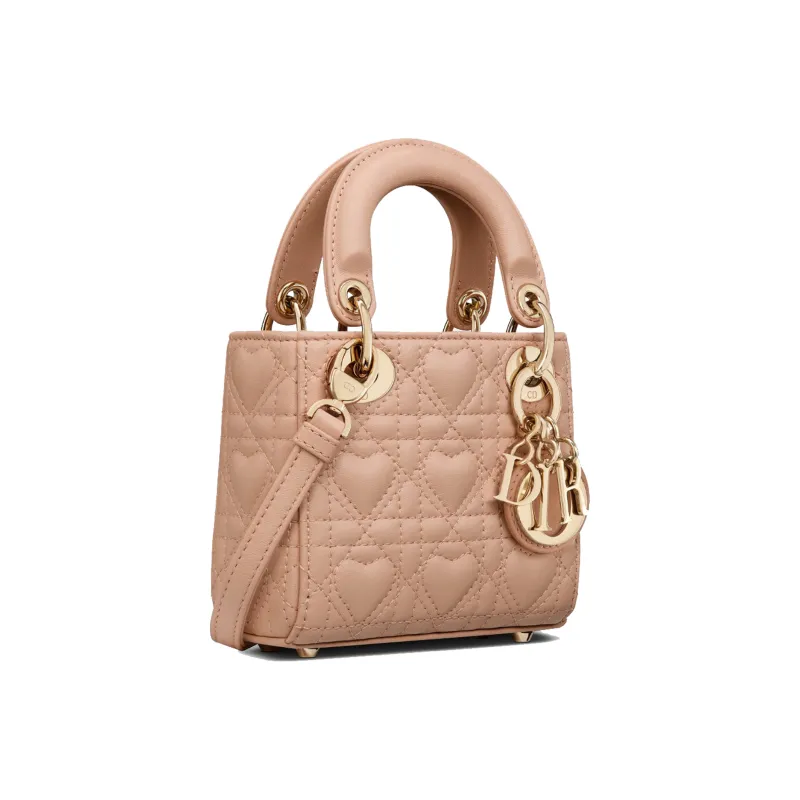 DIOR Lady Dior Sheepskin Dior Bag Shoulder Bag Crossbody Bag Handbag Extra Mini Women's Pink-1