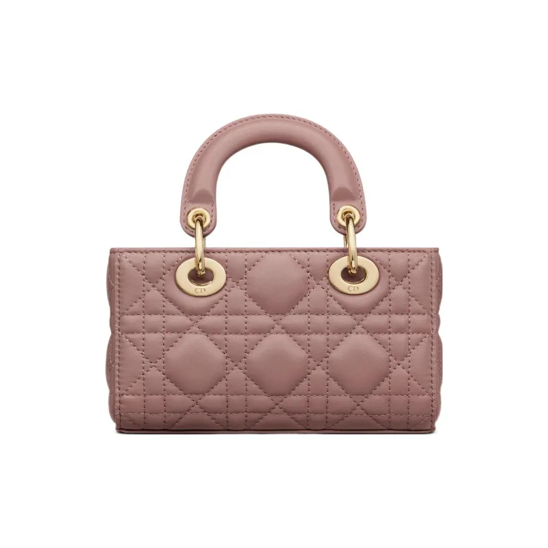 DIOR Lady D-JOY Sheepskin Daisie Bag Shoulder Bag Crossbody Bag Handbag Extra Mini Women's Pink Peony-1