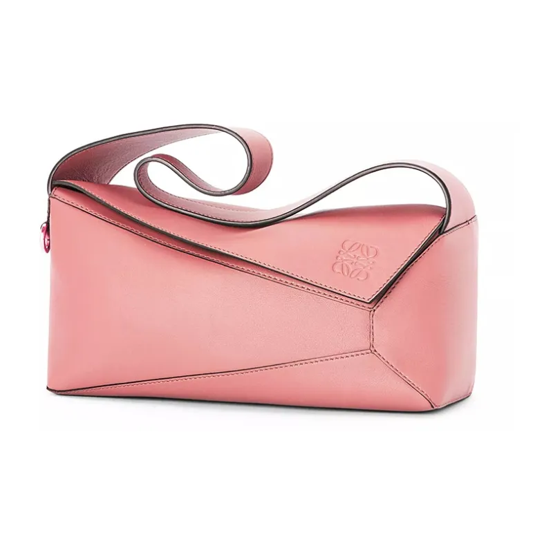 LOEWE Puzzle Hobo Cow Leather One Shoulder Handbag Regular Women's Peachy Pink-2