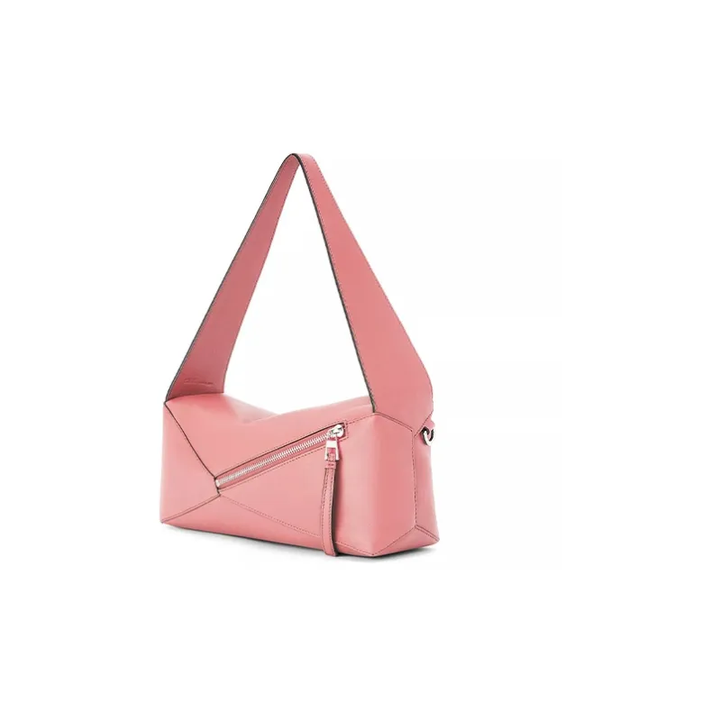 LOEWE Puzzle Hobo Cow Leather One Shoulder Handbag Regular Women's Peachy Pink-4