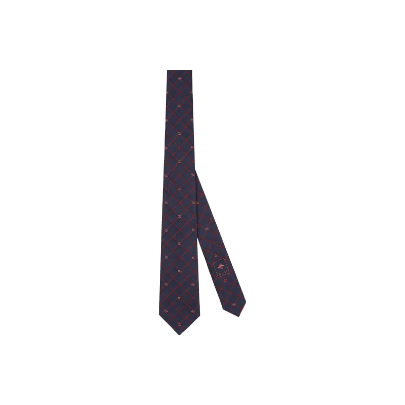 GUCCI Interlocking G Pointed Tip Tie-0