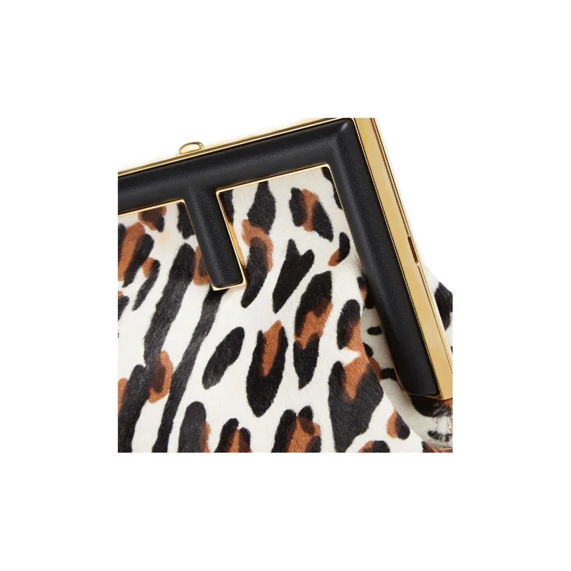 FENDI Fendi First Sheepskin One Shoulder Crossbody Clutches Small Size Women's Multicolor-4