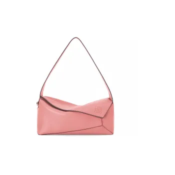 LOEWE Puzzle Hobo Cow Leather One Shoulder Handbag Regular Women's Peachy Pink