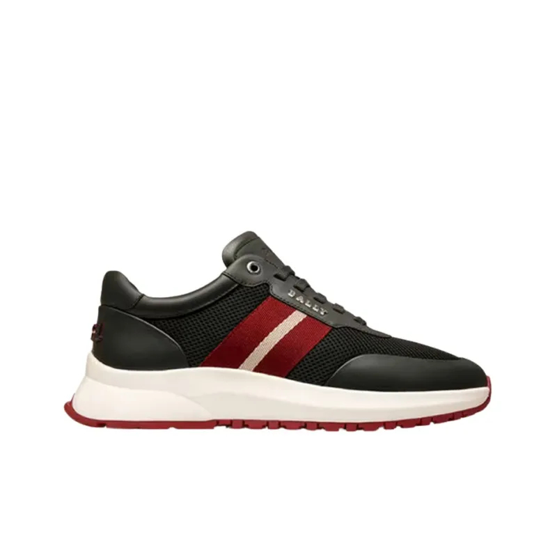BALLY Daryn Low Top Casual Shoes Men's Black Red-1