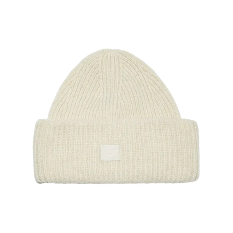Acne Studios Logo Patch Ribbed Beanie-0