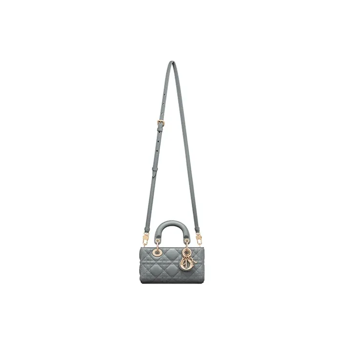 DIOR Lady D-JOY Sheepskin Daisie Bag Shoulder Bag Crossbody Bag Handbag Extra Mini Women's Powder Blue-2