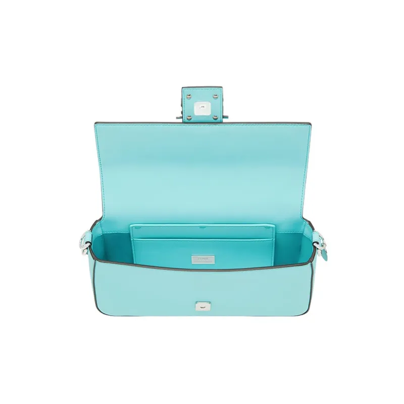 FENDI Tiffany & Co. Collaboration Baguette Cow Leather Portable Crossbody Bag Shoulder Bag Women's Light Blue-3