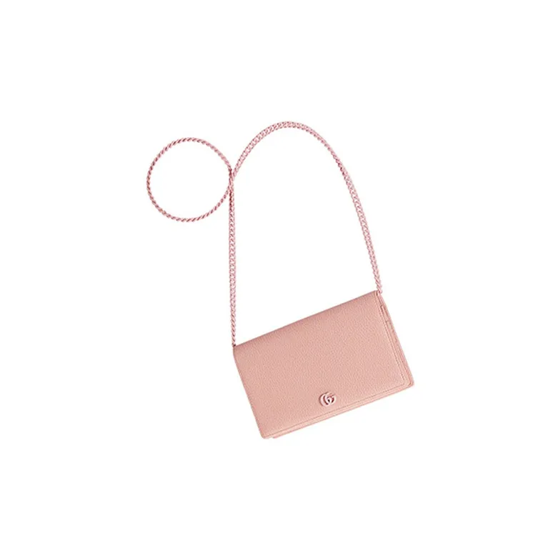 GUCCI GG Marmont Leather Chain Bag, Wallet, Shoulder Bag, Crossbody Bag Mini Women's Light Pink-4