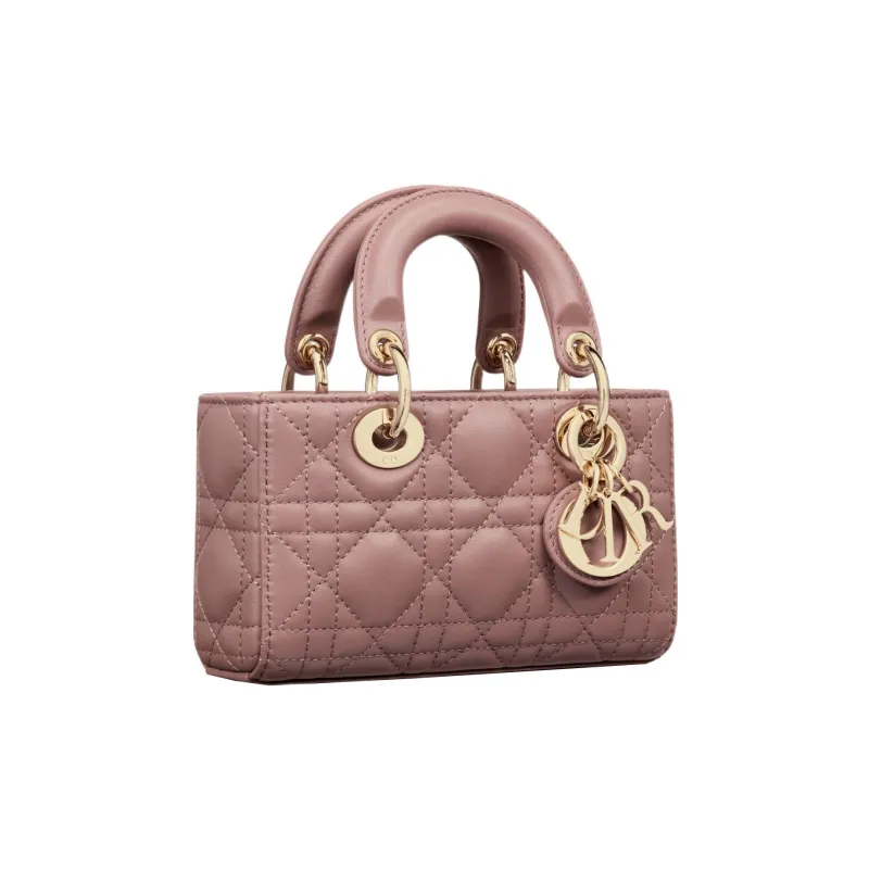 DIOR Lady D-JOY Sheepskin Daisie Bag Shoulder Bag Crossbody Bag Handbag Extra Mini Women's Pink Peony-2