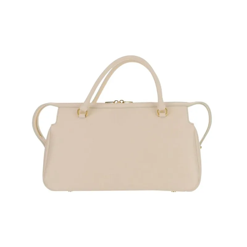 JIL SANDER Calfskin Handbag Women's Ivory-2