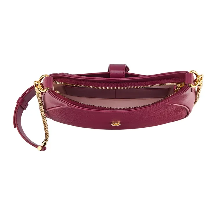 BVLGARI Serpenti Ellipse Calfskin Portable Crossbody Bag, Shoulder Bag Medium Size Women's Red-3