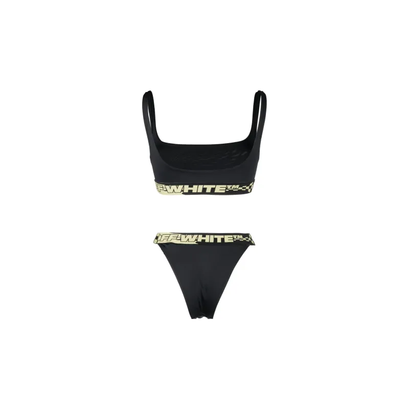OFF WHITE Logo Band Bikini 'Black'-1