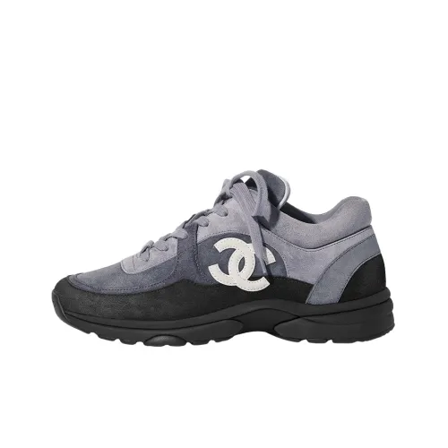 CHANEL Low Top Trainer Cc Grey Women's