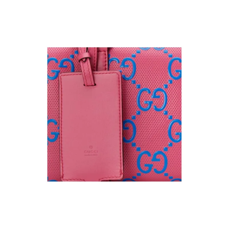 GUCCI Leather Cylinder Bag Handbag Shoulder Bag Crossbody Bag Travel Bag Mini Women's Pink-7