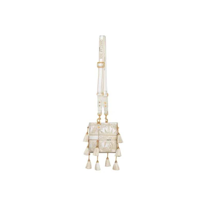 DIOR D Bubble Collection Embroidery Bucket Bag Handbag Shoulder Bag Women's Gold-2