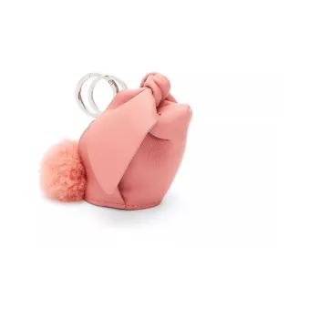 LOEWE Nappa Cow Leather With Shearling Charm Bag Accessory Women's Pink