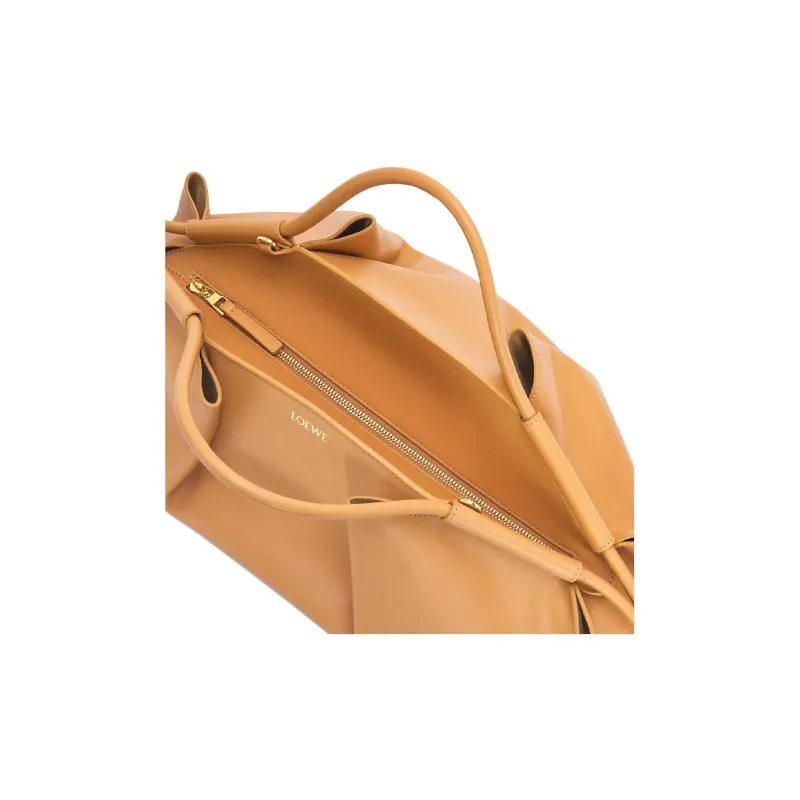 LOEWE Shiny Nappa Cow Leather Dumpling Bag Shoulder Bag Crossbody Bag Handbag Regular Women's Warm Sand-6