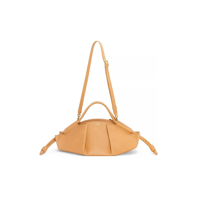LOEWE Shiny Nappa Cow Leather Dumpling Bag Shoulder Bag Crossbody Bag Handbag Regular Women's Warm Sand-4